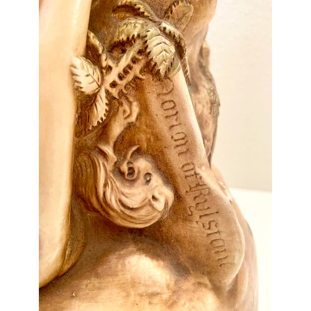Eggshell Vintage Marian of Rylstone Statue, Marwal, 1950's, Woman With Deer For Sale - Image 8 of 12