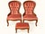 19th Century Louis-Philippe Style Armchairs and Pouf in Pink Velvet, Set of 3 For Sale - Image 12 of 12