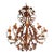 Large French Antique Iron Chandelier For Sale