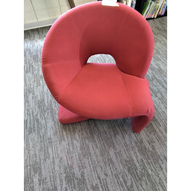 Ruby Red 1990s Jaymar Tongue Chairs For Sale - Image 8 of 9
