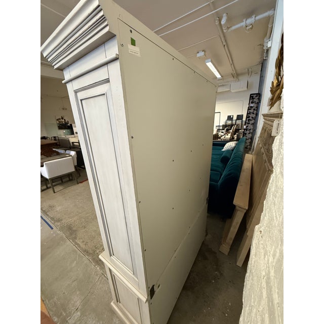 Wood Restoration Hardware French Casement Two Piece Cabinet For Sale - Image 7 of 12