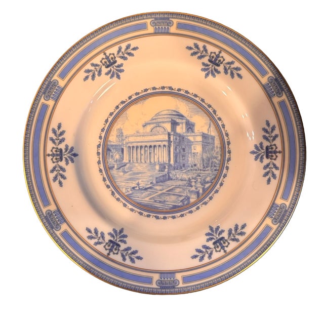 Exquisite Rare Lenox Columbia University Bone China Dinner Plates – Circa 1932 Offered for your consideration is a rare...