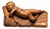 Reclining Infant in Terracotta by F. Sans For Sale