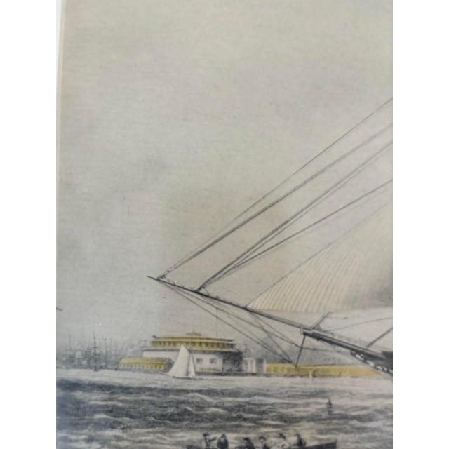Currier & Ives “Clippership Nightingale” Hand Colored 1854 Lithograph From the Personal Collection of Curtis L. Carter For Sale In Charleston - Image 6 of 12