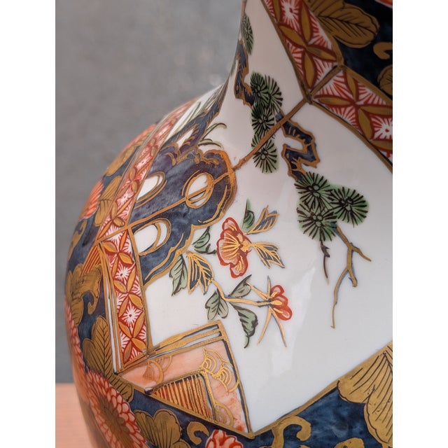Vintage Mid Century Ceramic Chinese Vase Table Lamp For Sale - Image 12 of 13