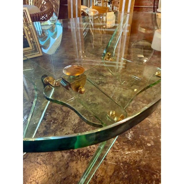 Glass Luigi Brusotti Sculptural Glass Coffee Table, Italy, 1970s For Sale - Image 7 of 13
