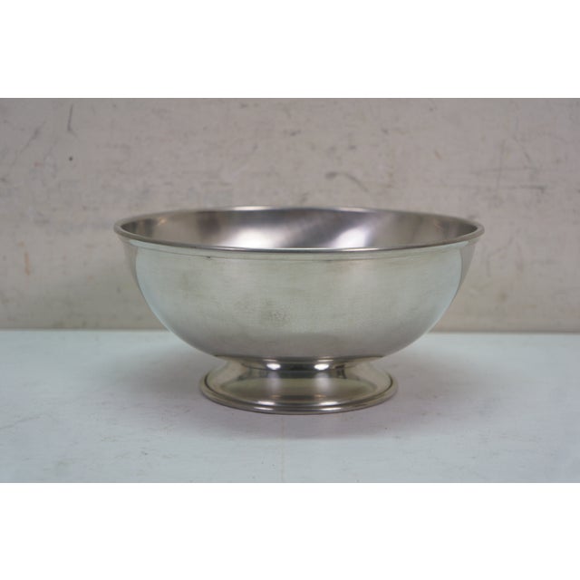 4 Vintage Woodbury Pewter Paul Revere Nesting Serving Bowls 6" to 11" For Sale - Image 4 of 13