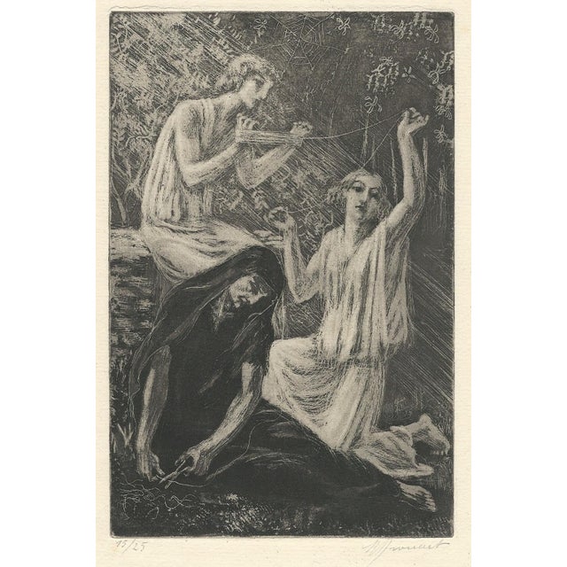 Raphaël Drouart, The Fates, 1920s, Etching For Sale - Image 11 of 11