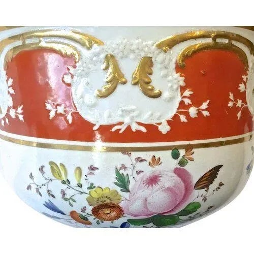 Antique Floral Porcelain Sorbetière For Sale In Atlanta - Image 6 of 9