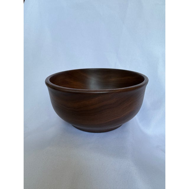 Contemporary Walnut Bowl For Sale - Image 4 of 5