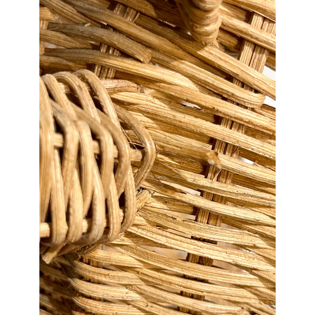 Vintage Mid-Century French Wicker Bull Head Wall Sculpture, Picasso Style For Sale - Image 6 of 12