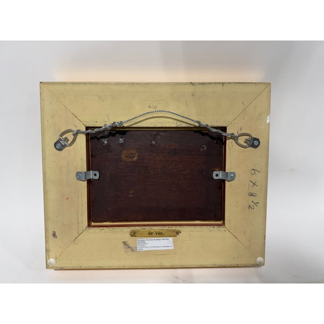 Gold Vincent De Vos (Belgian, 1829–1875) "Dog Ratting" Hunting Portrait For Sale - Image 8 of 9