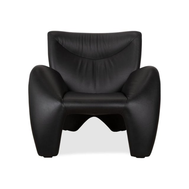 Echnaton Armchair in Black Leather from Leolux For Sale - Image 10 of 14
