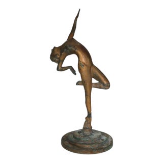 1930s Antique Frankart School Art Deco Figural Nude Bronze Sculpture For Sale