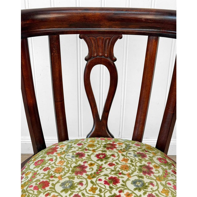 Antique Traditional Edwardian Mahogany Parlor Club Chair For Sale - Image 10 of 13