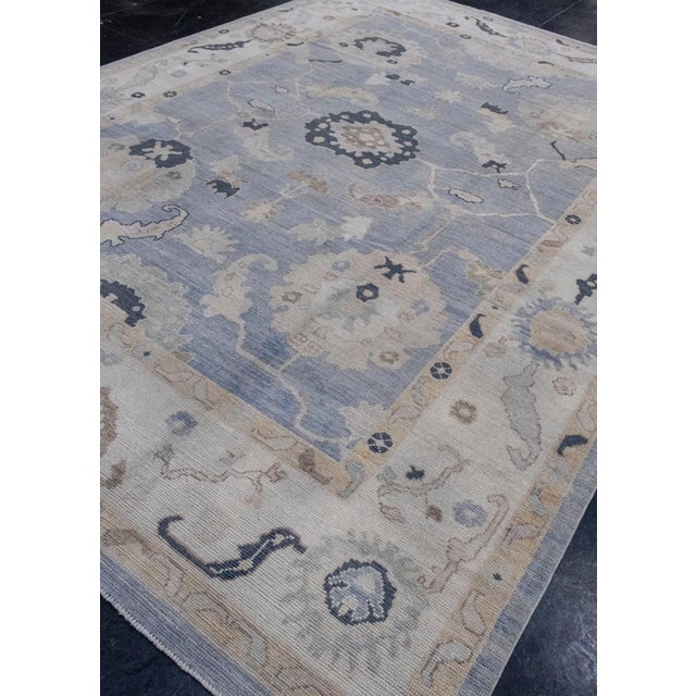 Turkish Turkish Oushak Rug 9' x 12'7" For Sale - Image 3 of 8
