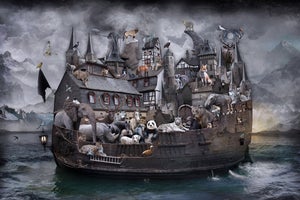 Ark by Marcin Owczarek | Photography on Fine Art Hahnemühle Epson Baryta Photo Rag 315 gr. Ship with animals.