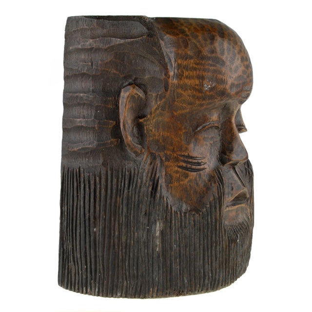 African Hand-Carved African Face Mask For Sale - Image 3 of 5