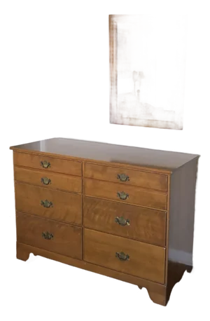 VTG Ethan Allen Baumritter American Maple Dresser W/ Mirror