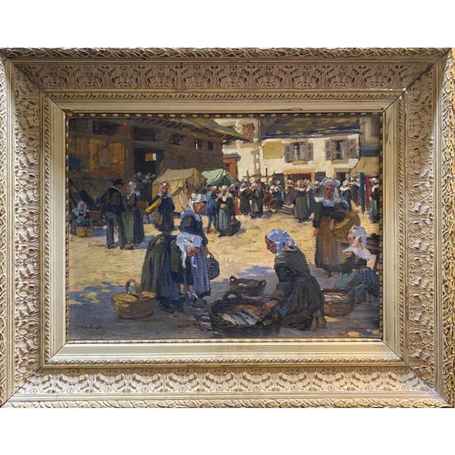 Work on canvas sold with frame Total size with frame 59x74 cm Georges RIOM is a French artist born in 1877 and died in...