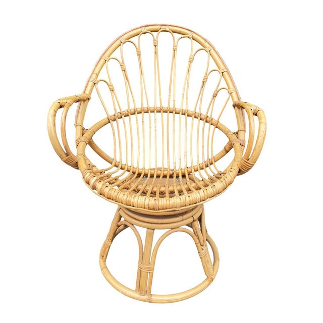 Rattan Egg Chairs, 1960s, France, Set of 2 For Sale - Image 14 of 16