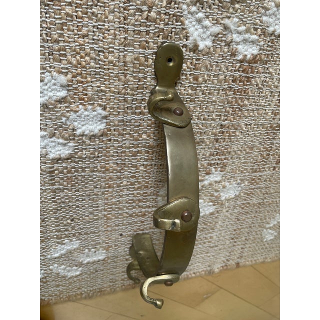 Copper Early 20th C. Bronze and Copper Half Circle Pot Rack c.1900-1940 For Sale - Image 8 of 9