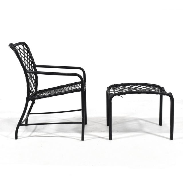 Black Brown Jordan Tamiami Lounge Chair & Ottoman For Sale - Image 8 of 10