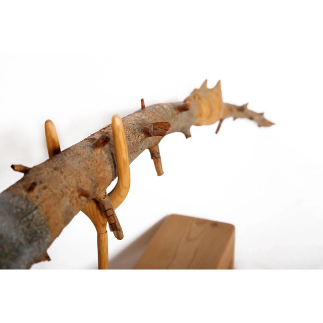 1980s 1980s Michael Stevens "Chased" Wood Sculpture For Sale - Image 5 of 8