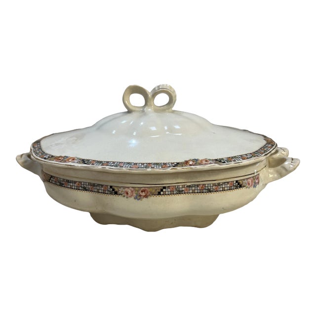 Antique Porcelain Vegetable Soup Bowl For Sale