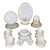Wedgwood Whitehall White (W4001) Fine Bone China Dinnerware — Complete 8-Place Estate Setting With Tea Service (59-Piece Master Lot #1) For Sale