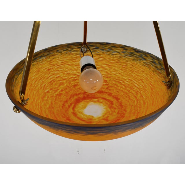 French Art Deco Pendant Light by André Delatte 1920s France For Sale - Image 11 of 11