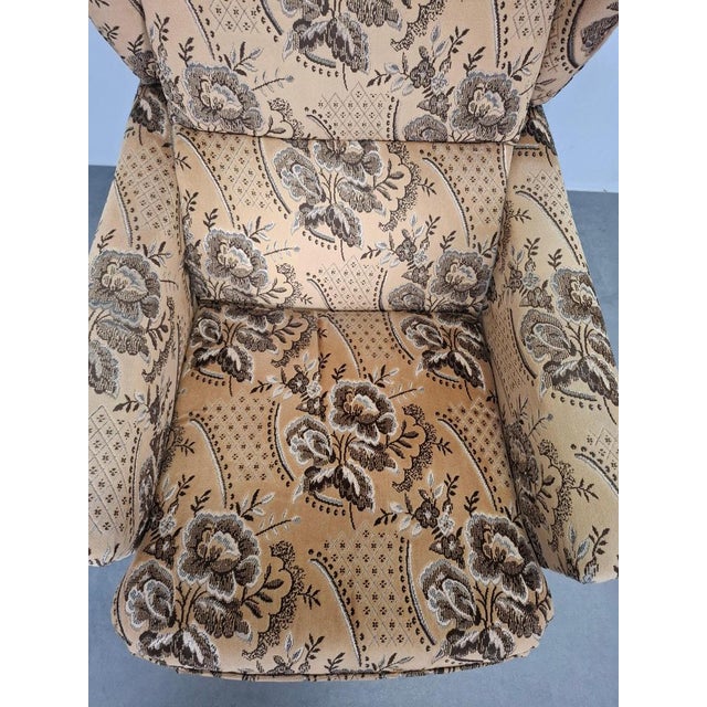 Mid-Century Czech Plush Wingback Recliner Chair, 1970s For Sale - Image 15 of 18