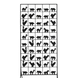1950s Wrought Iron Animal Screen by Jean Touret With Atelier De Marolles For Sale