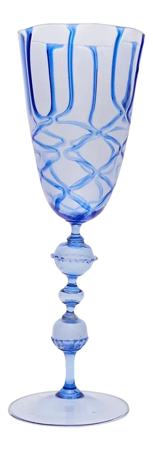 Large Chalice with Blue Decoration by Artistica Barovier, 1920s, Italy