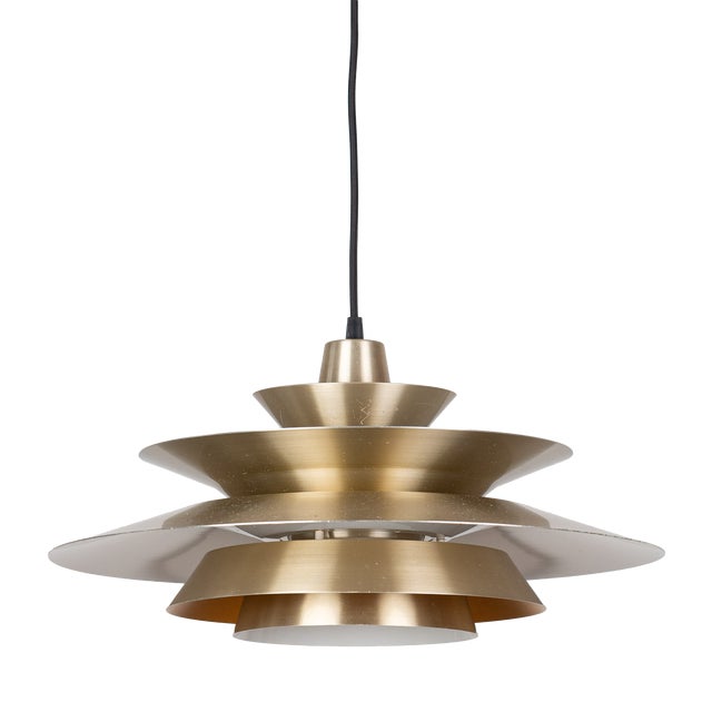 Vintage Swedish Pendant Lamp by Carl Thore for Granhaga Metallindustri, 1960s For Sale