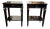 Pair of Black Lacquered Jansen Manner Side Tables For Sale