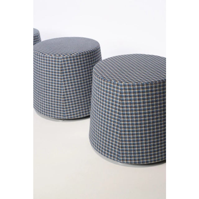 Blue Stool or Ottoman by Busk+Hertzog for Nienkamper For Sale - Image 8 of 12