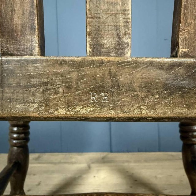 English Brown Windsor Armchair with High Back For Sale - Image 14 of 18