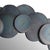 Arteriors Home Arteriors Home Kensey Black Iron Discs Large Mirror For Sale - Image 4 of 7