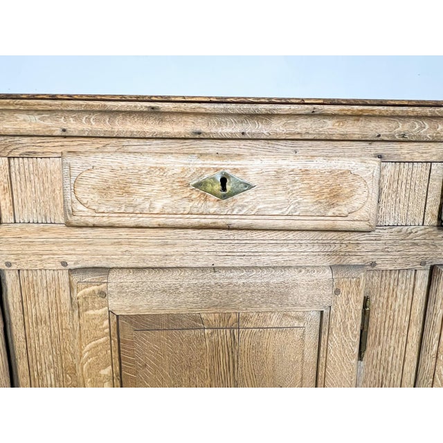 19th Century French Provincial Solid Oak Buffet in Natural Bleached Finish For Sale - Image 13 of 14