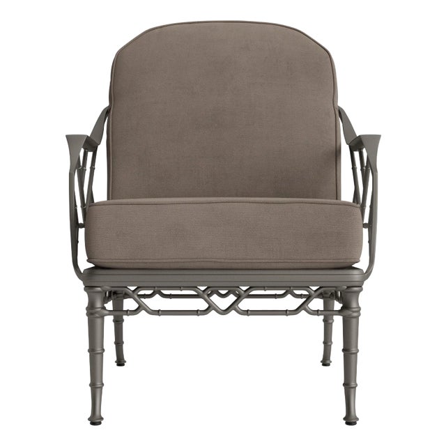 Brown Jordan Calcutta Lounge Chair, Mica frame with Fusion Taupe fabric For Sale