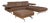 Model 24/7 Corner Sofa and Ottoman in Brown Leather, Wood and Chrome from Joop, Set of 2 For Sale