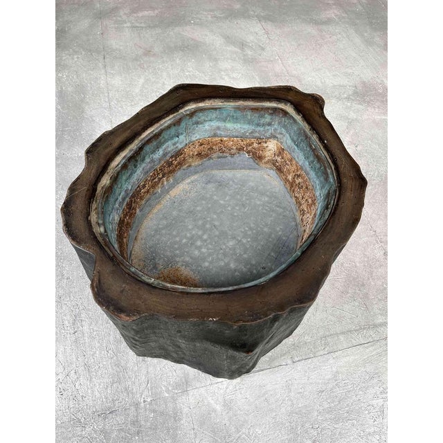 Japanese Hibachi in Copper and Wood, Set of 6 For Sale - Image 6 of 18