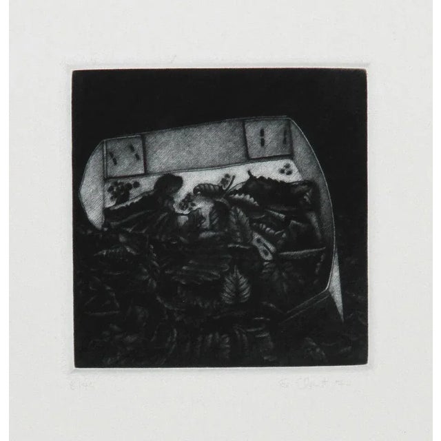 Gerde Ebert, "Leaves," Mezzotint For Sale