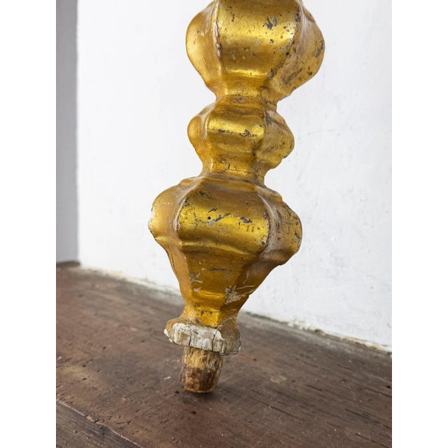 Architecture Salvage Wood Altar Candlestick For Sale - Image 11 of 18