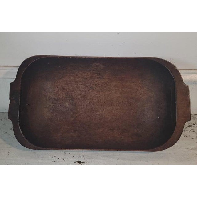 Folk Art Early 19Thc Wooden Carved Dough Bowl For Sale - Image 3 of 5