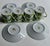 Late 20th Century Classic Coffee Tea Green & White “Clover” Demitasse Set of 4 For Sale - Image 9 of 16