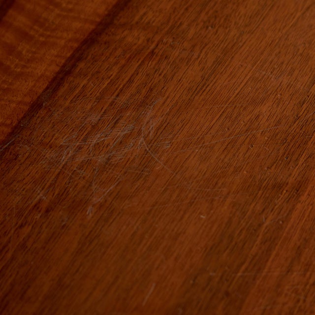 Wood Circular Handles Six Drawer Walnut Sideboard, 1980s For Sale - Image 7 of 17