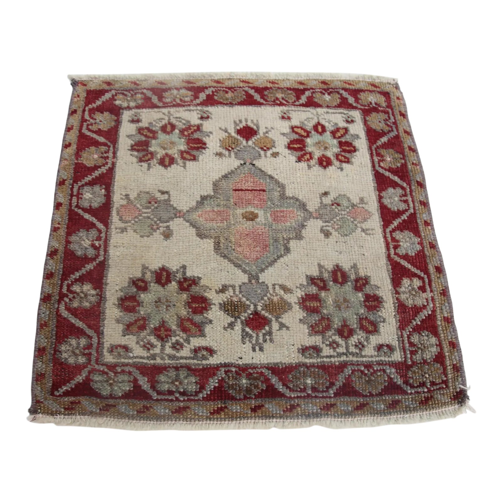 Handmade Cream Tone Turkish Rug | Chairish