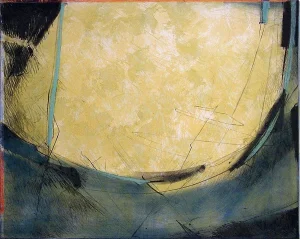 1990s "Celebration" Abstract Vitreograph With Hand Coloring by Master Printer Dan Welden